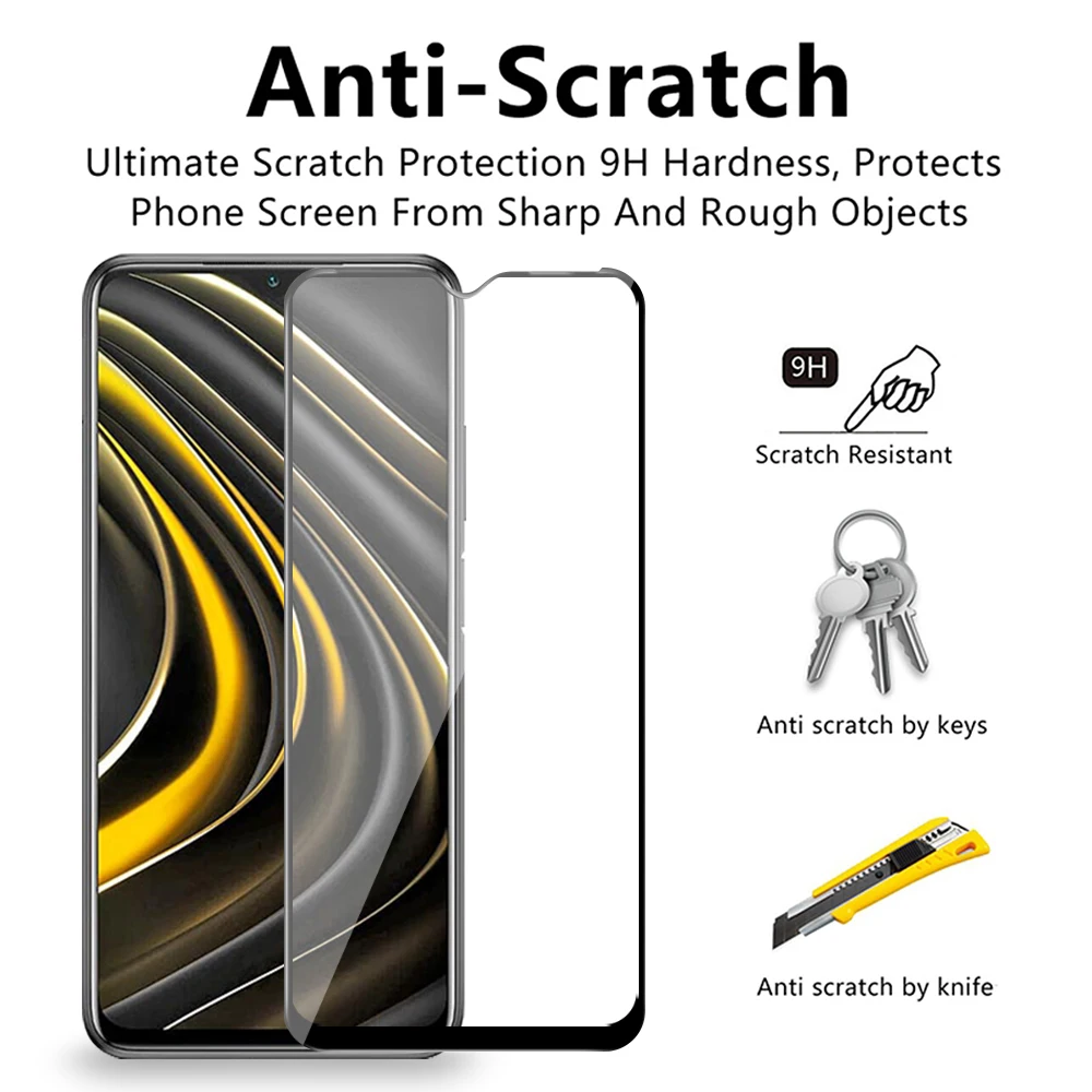 2Pcs Tempered Glass For Xiaomi Poco M4 Pro X3 GT X3 Pro X3 NFC Screen Protector Glass Poco F3 M3 M4 Pro Poko 3X Poco f3 Glass