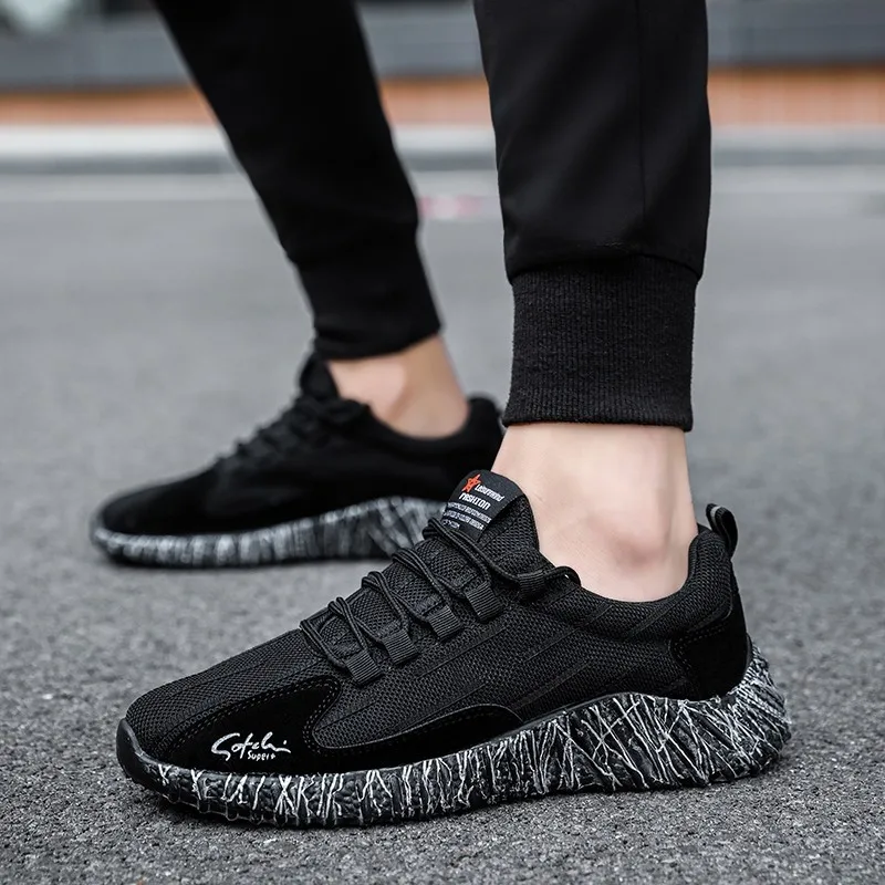 Новинка Дышащая мужская повседневная обувь из сетчатого материала Легкая на