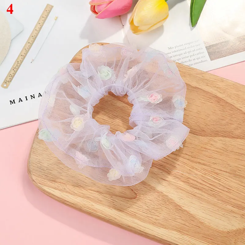 

Fashion Sweet Transparent Tulle Scrunchies Organza Large Intestine Hair Ring Ponytail Holder Hair Tie Elastic Hair Rubber Bands