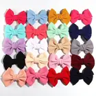 Заколки для волос с бантиком и вафельным однотонные аксессуары для волос для девочек, модные разноцветные шпильки с зажимами, 10 шт.