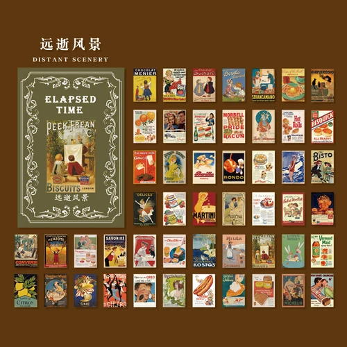 

Наклейки для заметок Mengtai, цветы, грибы, 50 листов