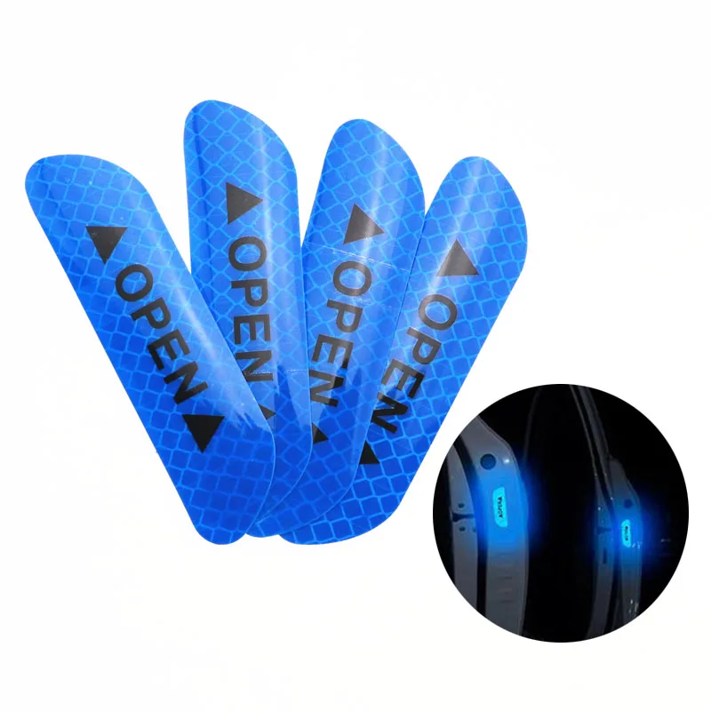 4pcs / set Car Reflective Stickers Door Wheel Eyebrow Sticker Decal Warning Tape Safety Sign Strips | Автомобили и мотоциклы