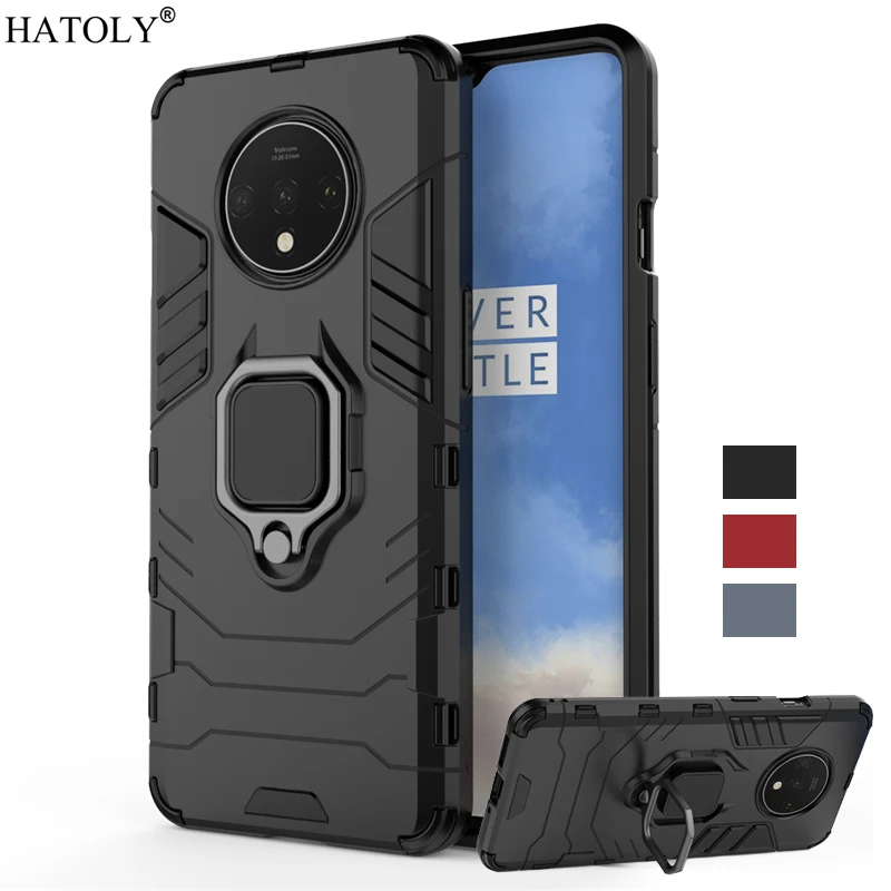 

For Oneplus 7T Case Cover Shockproof Magnetic Ring Holder Armor Back Cover For Oneplus 7T TPU Phone Bumper Case For Oneplus 7T