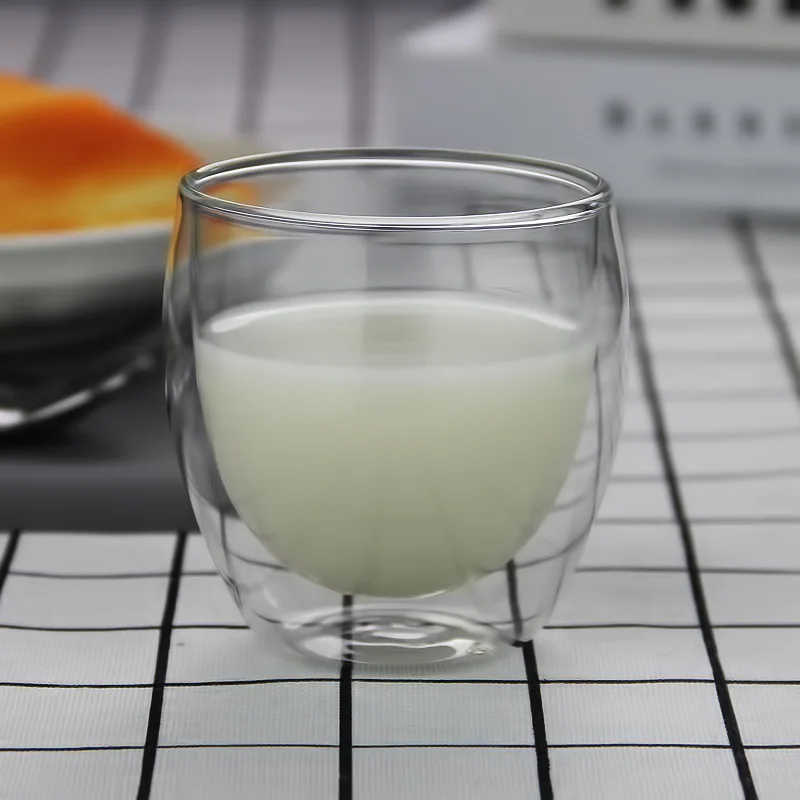 250 мл Термостойкое стекло двойной многослойный для яиц образный стакан круглая