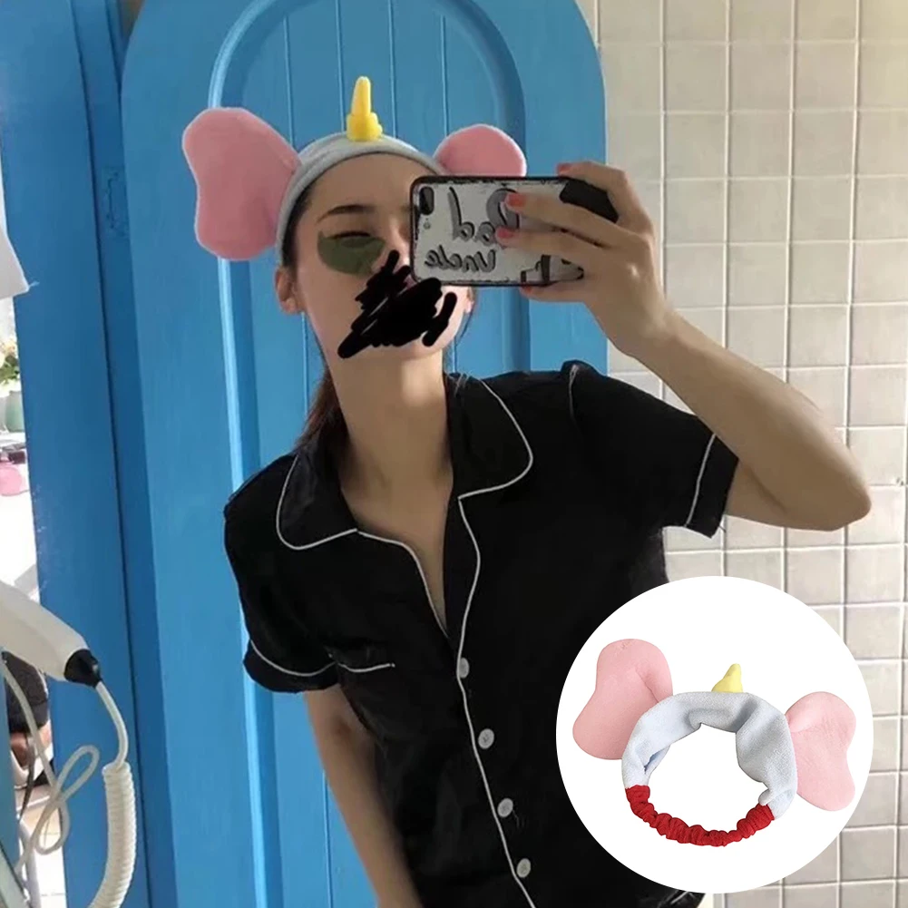 Женские вечерние милые повязки для волос в Корейском стиле с ушками слона