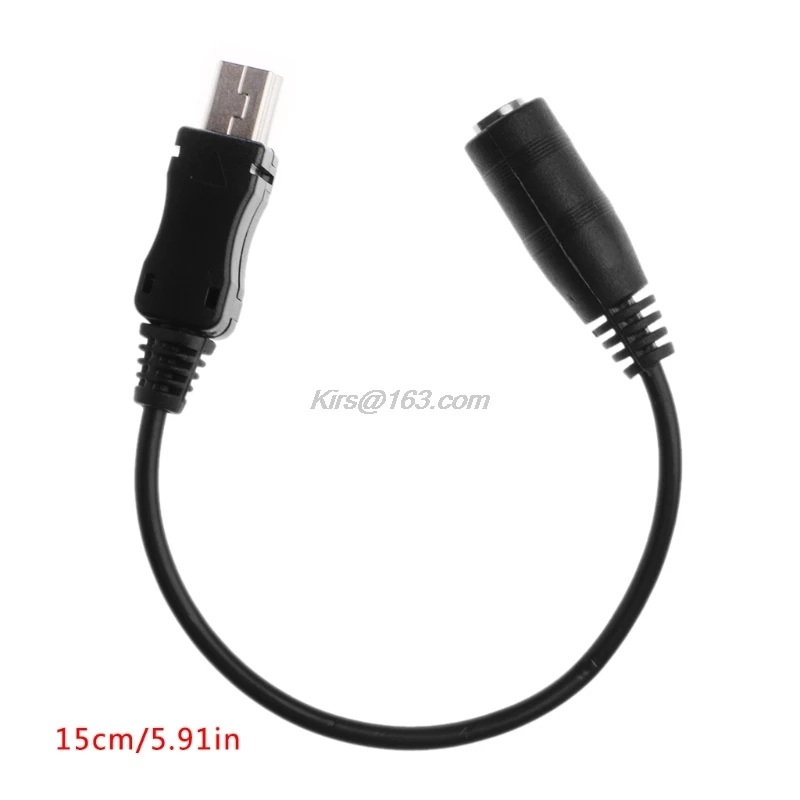 Кабель-переходник Mini USB 5 Pin (штекер)/3 мм (гнездо) для наушников Aux 15 см | Электроника