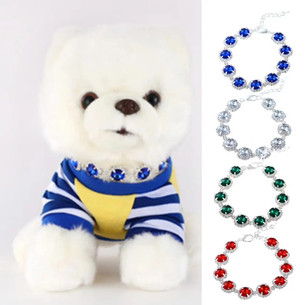 

Pet Necklace Pet Cat Dog Shiny Necklace Collar Dog Collar Necklace Excellent Puppy Necklace Fashion Adjustable Bell Pet Cat Dog