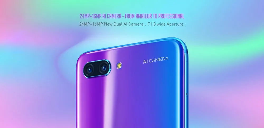 Новое поступление, Honor 10, 5,84 дюймов, 2280x1080 p, Honor 10 экран, мобильный телефон, четыре ядра, face ID, NFC, android 8,1, батарея 3400 мАч