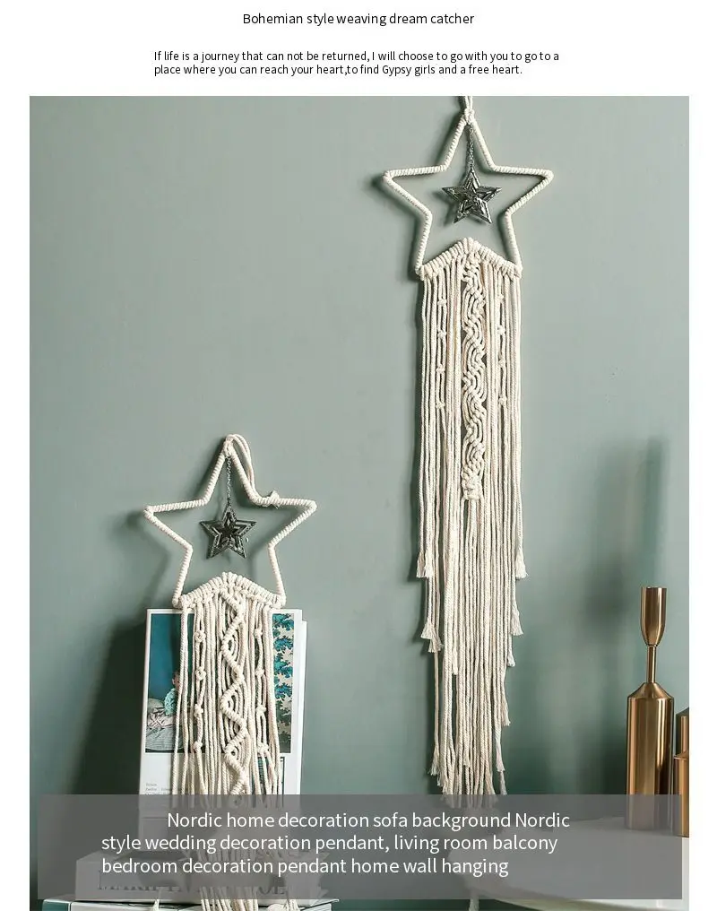 

Home hanging decorations hand-woven star tapestries living room hanging home decor boho decor room decoration dream catcher