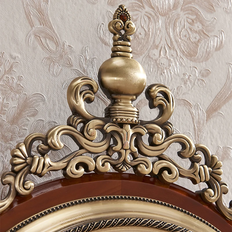 

Nordic Wall Clock Vintage Living Room Wooden Frame Swingable Metal Wall Watches Home Decor Modern Silent Movement Clocks Gift