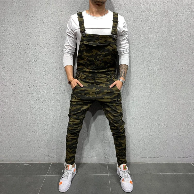 Новый мужской джинсовый комбинезон Oeak повседневные брюки свободные Bib мужские