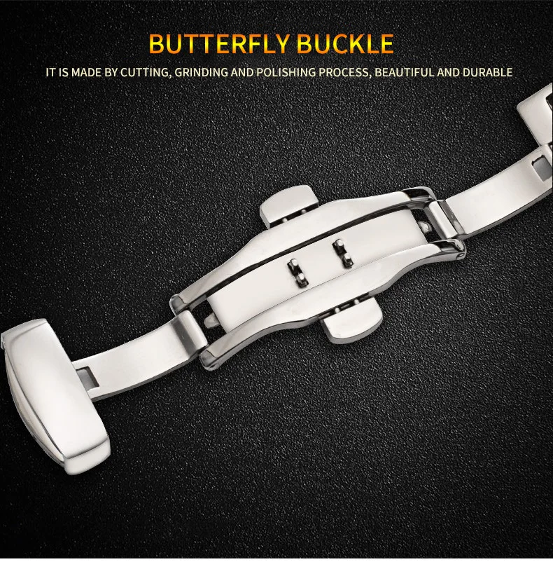 Genuine Crocodile Leather Watchband for iWatch Apple Watch band 44mm 40mm 42mm 38mm Series 5 4 3 2 Band Butterfly Clasp Strap