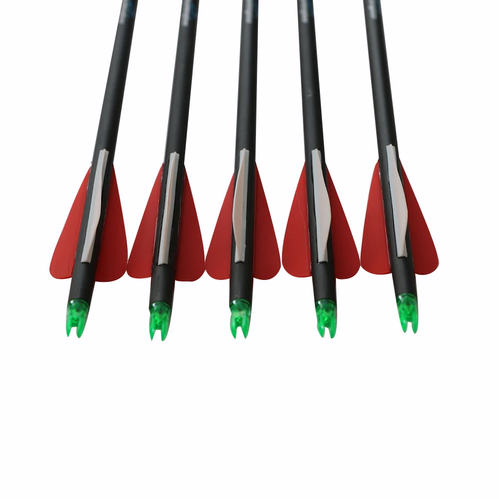 

6/12/24Pcs Carbon Arrows 31.5'' TPU Feathers Diameter 7.8mm For Recurve/Compound Bow Hunting Archery Bow Shooting