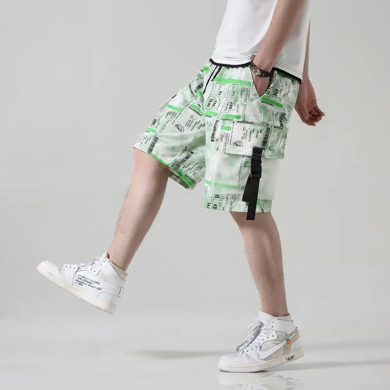 

Mens Bermuda Shorts Ribbons Casual Shorts Male Streetwear Fashion 2020 Summer New Shorts Men Loose Large Size M-5XL Dropshipping