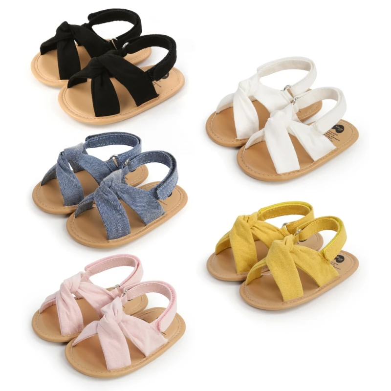 

Baby Sandals Toddlers Summer Roma Shoes Cute Solid Cloth Cover Soft Sole Crib Shoes Newborns Sandales