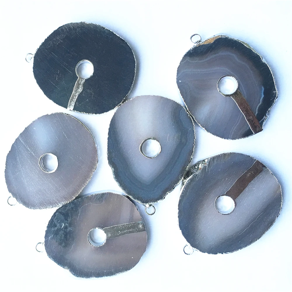 Новые Подвески из натурального агата подвески камня неправильной формы платина