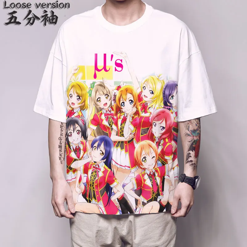 

LoveLive!Superstar!! T Shirt Love Live Takami Chika Sakurauchi Riko kanan Matsuura Kurosawa Dia Top Tee Cute Harajuku TShirt