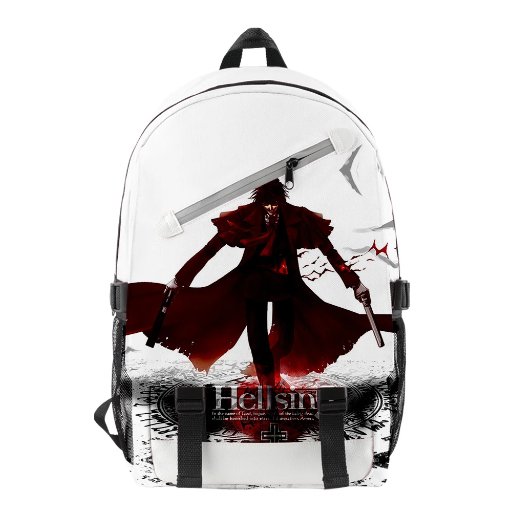 

Hellsing Backpack Hip Hop Bag Milk Lady Zipper School Bag Men Travel Bag Computer Bag