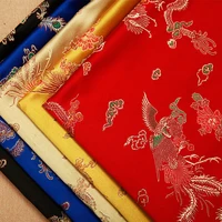 5075cm one piece colored dragon and phoenix pattern brocade fabric cloth for sewing cyi diy felt dress screens mat