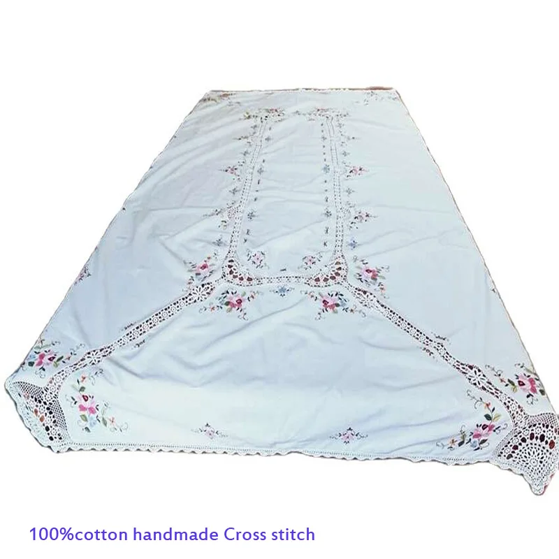 

NEW Handmade cotton Lace Cross stitch table place mat pad Cloth cover placemat cup wedding party coaster Christmas doily kitchen