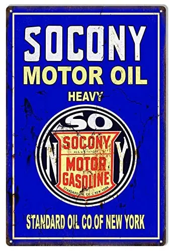 

ArtFuzz Socony Heavy Motor Oil Reproduction Garage Shop Metal Sign 12x16