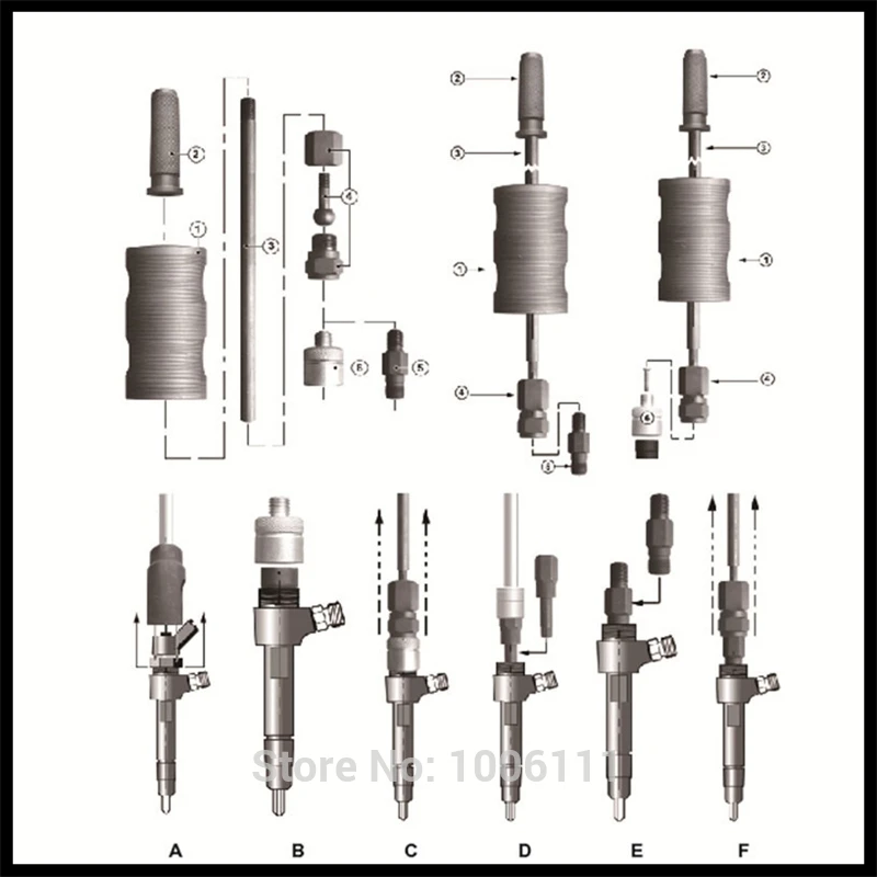 

Common Rail Injector Extractor Diesel Puller Set Injection Tool For Boscch Densso Delphii Simenss auto repair