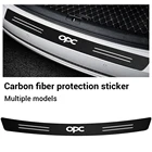 Стайлинг автомобиля задний бампер багажник протектор Наклейка OPC логотип значок из углеродного волокна наклейка для Opel Astra Insignia OPC Mokka Vectra Corsa