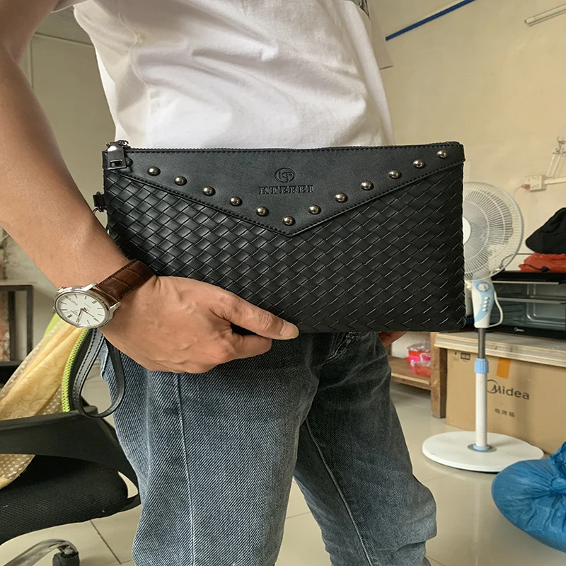 

Male Leather Business Vintage Money Handbag PU Leather Fashion Card holder Case for Men High Quality Men Messenger Clutch Bag