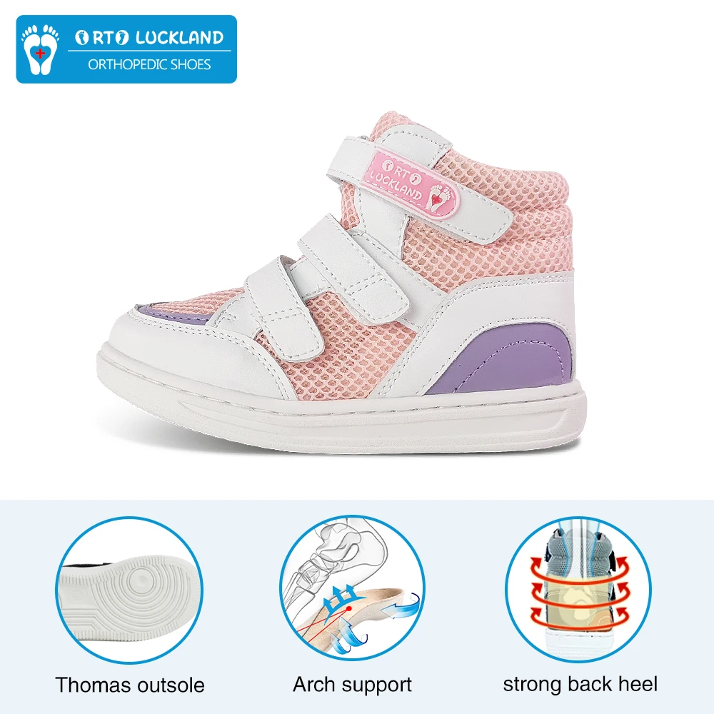 Girls Casual Running Shoes Children Demi Mesh Sneakers Toddler Kids Boys White Orthopedic School Footwear With Removable Insole