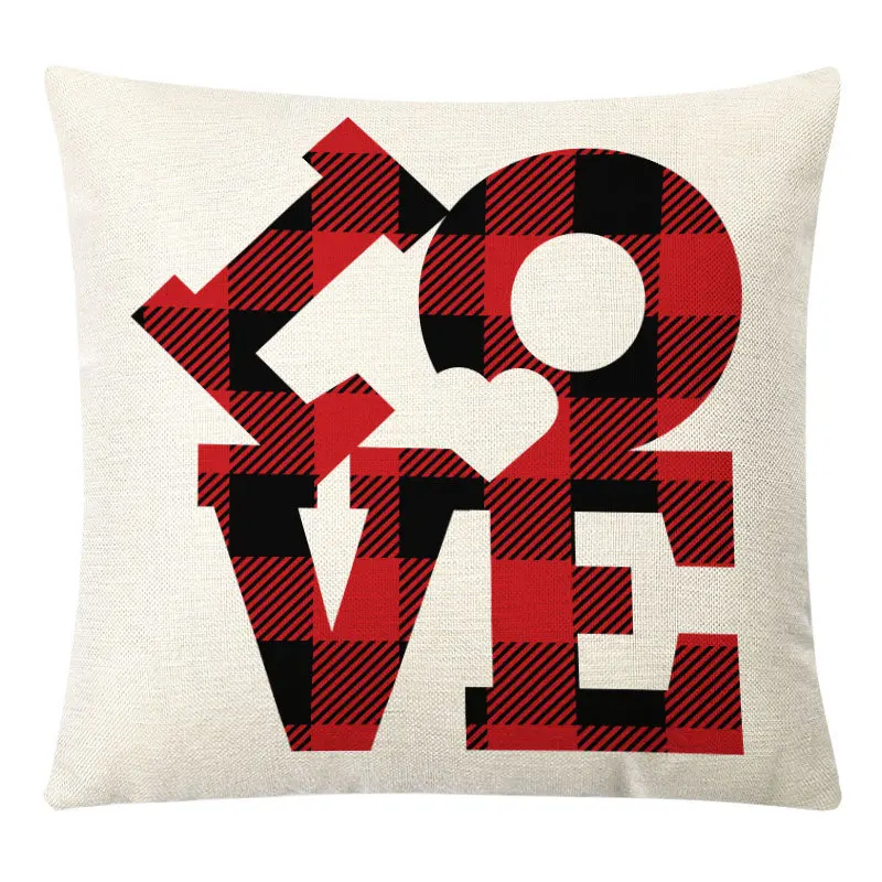 Funda de almohada para el D&iacute;a de San Valent&iacute;n, cubierta de coj&iacute;n para sof&aacute;, cama, decoraci&oacute;n del hogar, coche, rom&aacute;ntico, 45cm-3