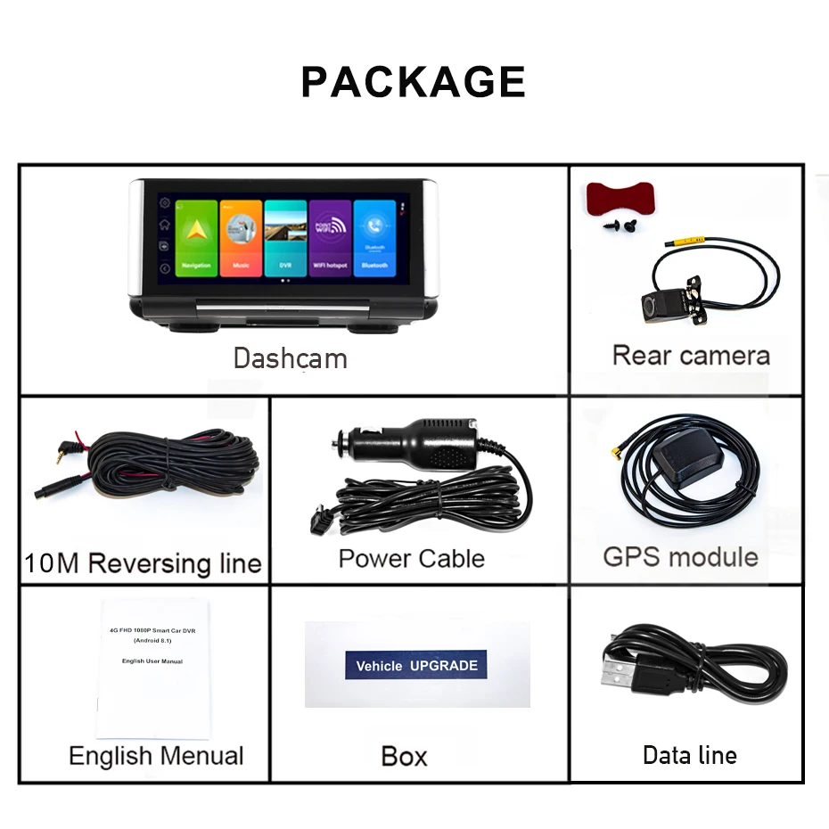 Складной Автомобильный видеорегистратор GPS WIFI Android 4G ADAS DVR Bluetooth монитор Двойная