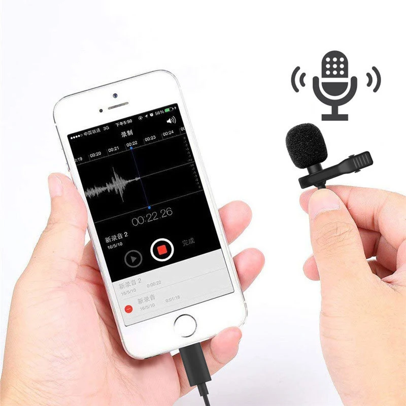 Петличный микрофон петличный мини-микрофон для iPhone Android мобильных телефонов