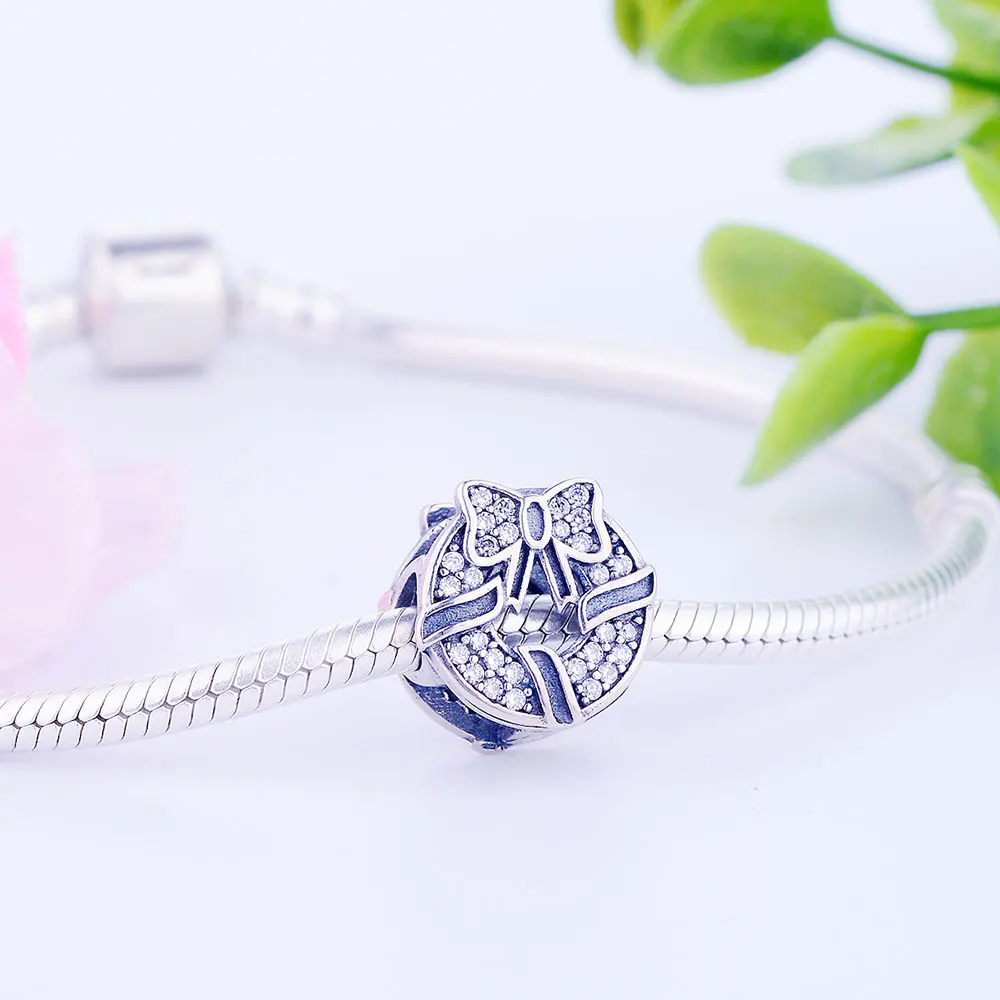 2020 Autumn Collection 925 Sterling Silver Bow knot Charm Beads Fits Original pan Charms Bracelet Jewelry Accessory | Украшения и