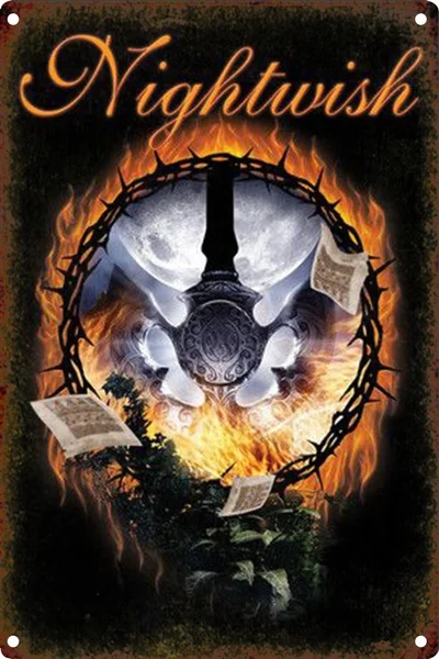 

Nightwish Retro tin sign nostalgic ornament metal poster garage art deco bar cafe shop