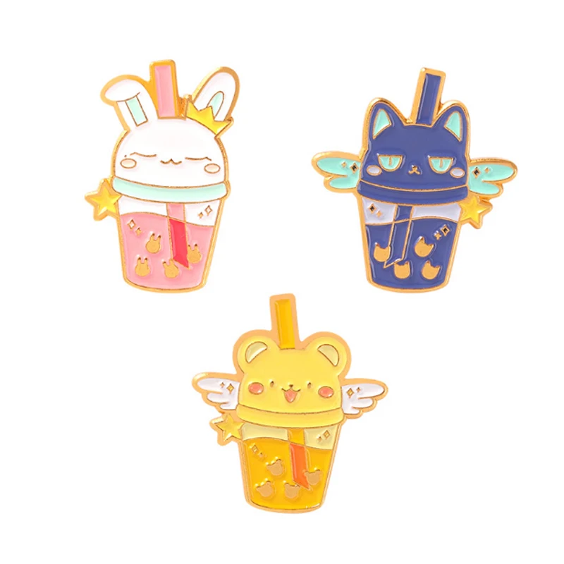 Мультяшный значок на лацкан для женщин и девочек эмалированный с милым медведем