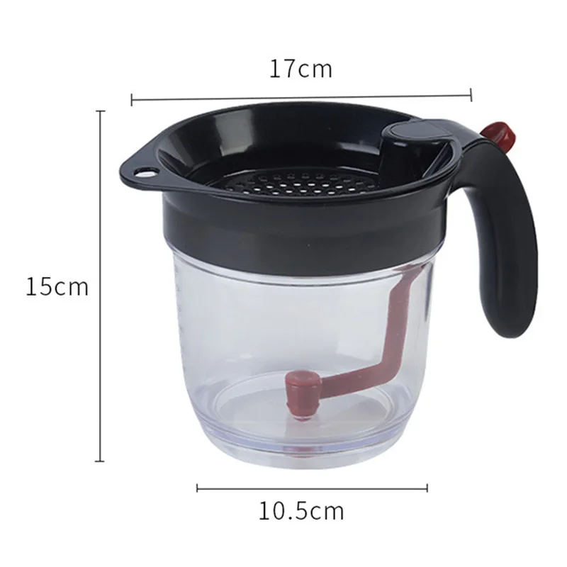 

Hot Oil Soup Separator with Bottom Release Measuring Cup with Filter Durable Washable Detachable Convenient Suit for Kitchen