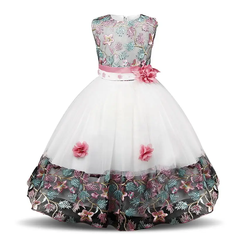 Baby Embroidered Princess Kids Dance Dress for Girl Elegant Birthday Party Children Christmas Fancy Ball Gown | Детская одежда и