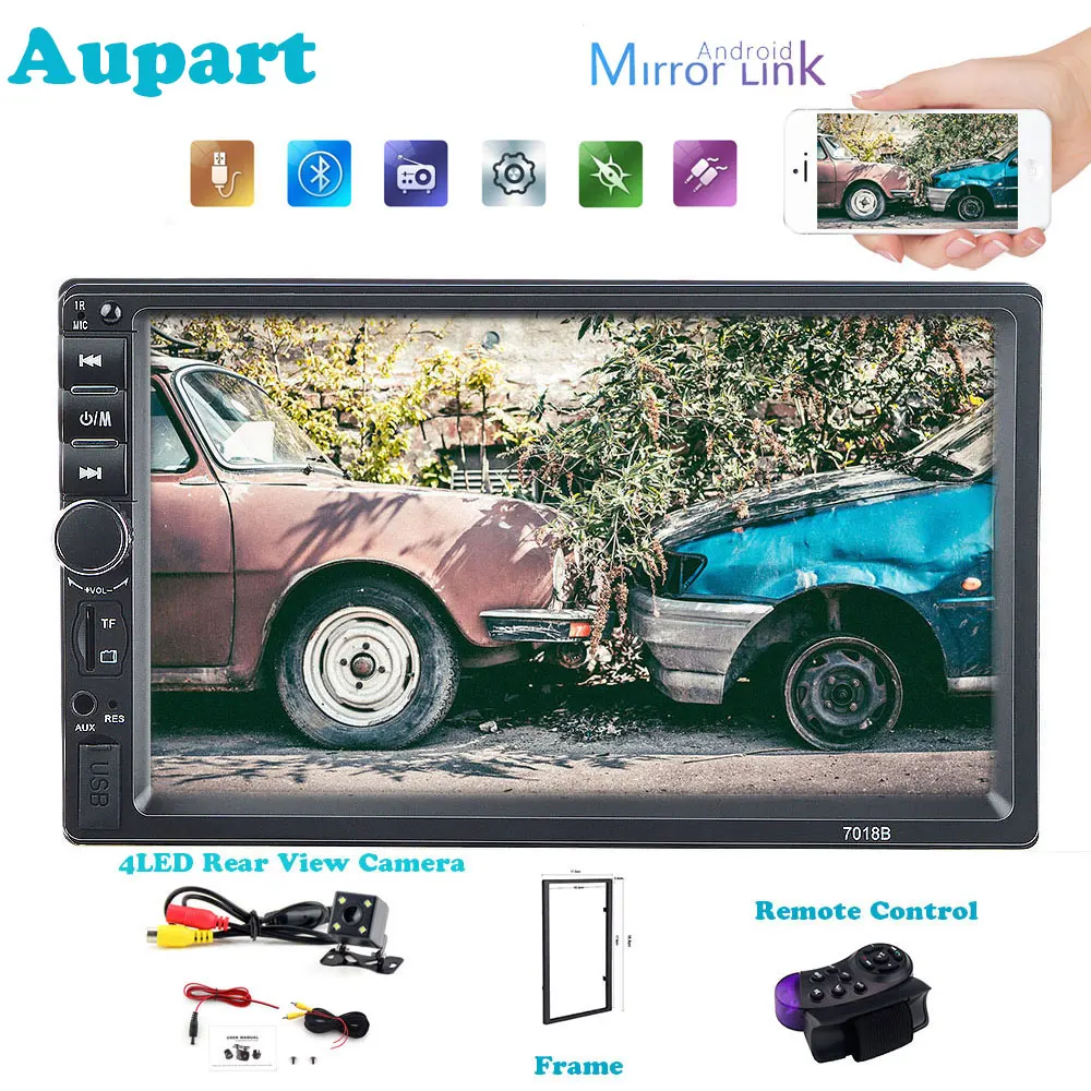 Автомобильное радио 2 din стерео 7018b 7 &quotсенсорный экран Центральный multimidia para carro aux