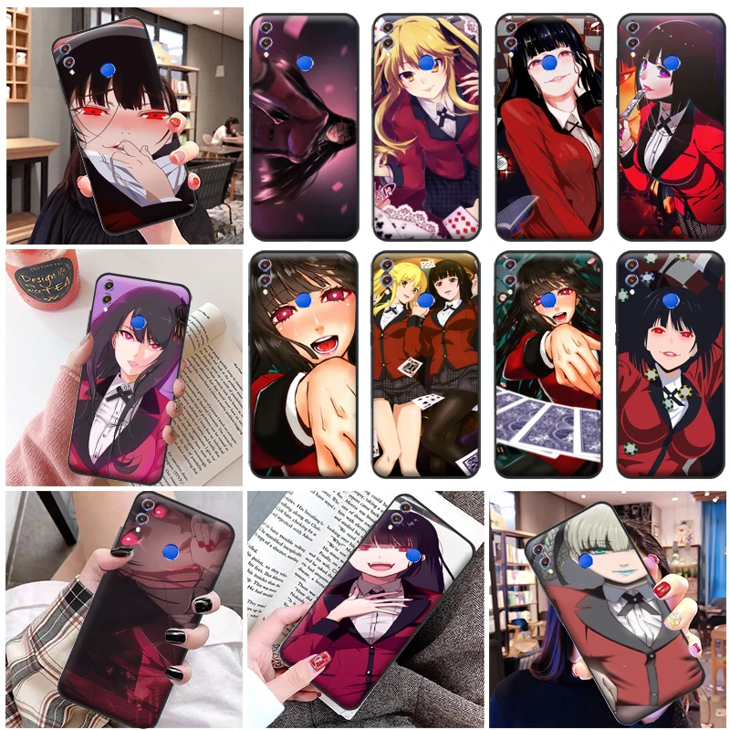 

Anime Kakegurui Jabami Yumeko Saotome Meari Painting Phone Case For Huawei Honor 8X 8C 7X Coque Funda Soft Cover