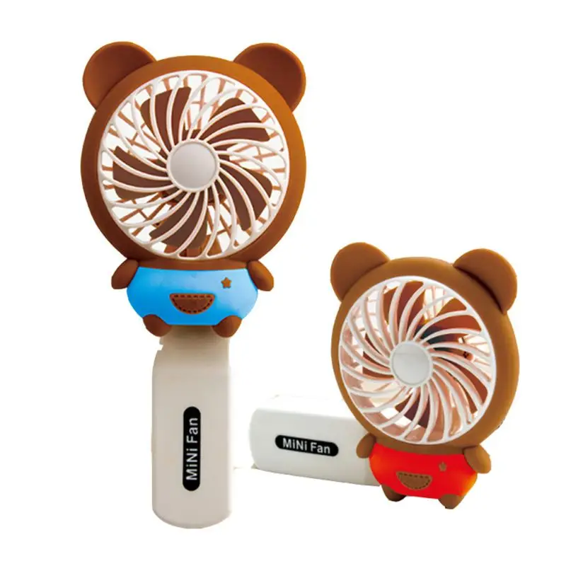 

Cute Rabbit Bear Pattern Mini Portable Fan USB Charging Foldable Cooling Fan Air Cooler for Home Office
