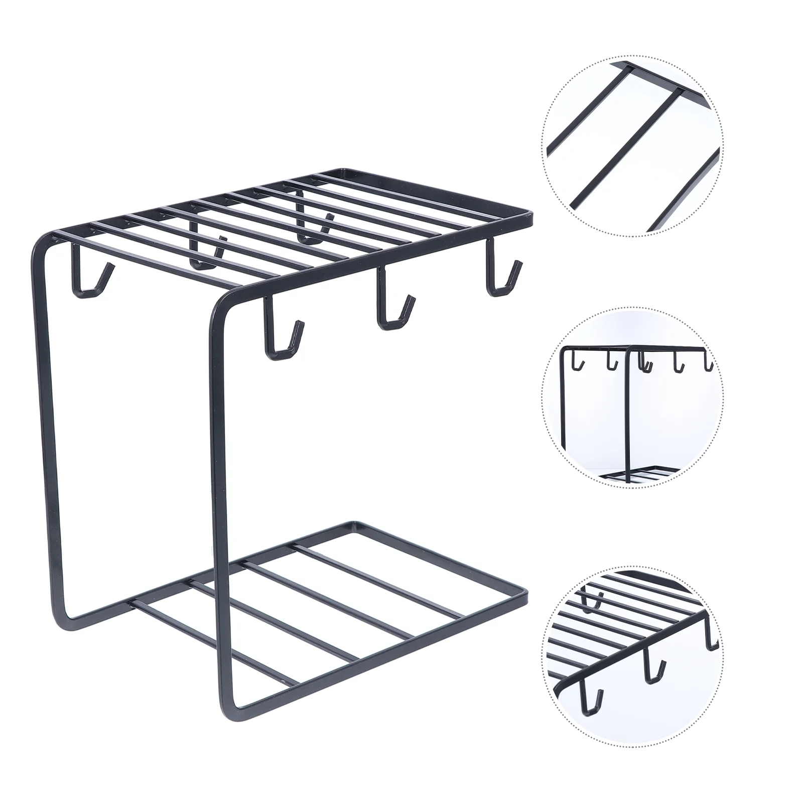 

1pc Household Cup Draining Rack Iron Art Cup Storage Shelf Cup Display Rack