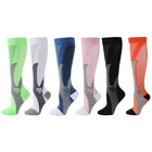 Мужские высокие эластичные чулки унисекс компрессионные футбольные носки женские мужские Нескользящие носки для йоги Calcetines De Ciclismo Sports Meias