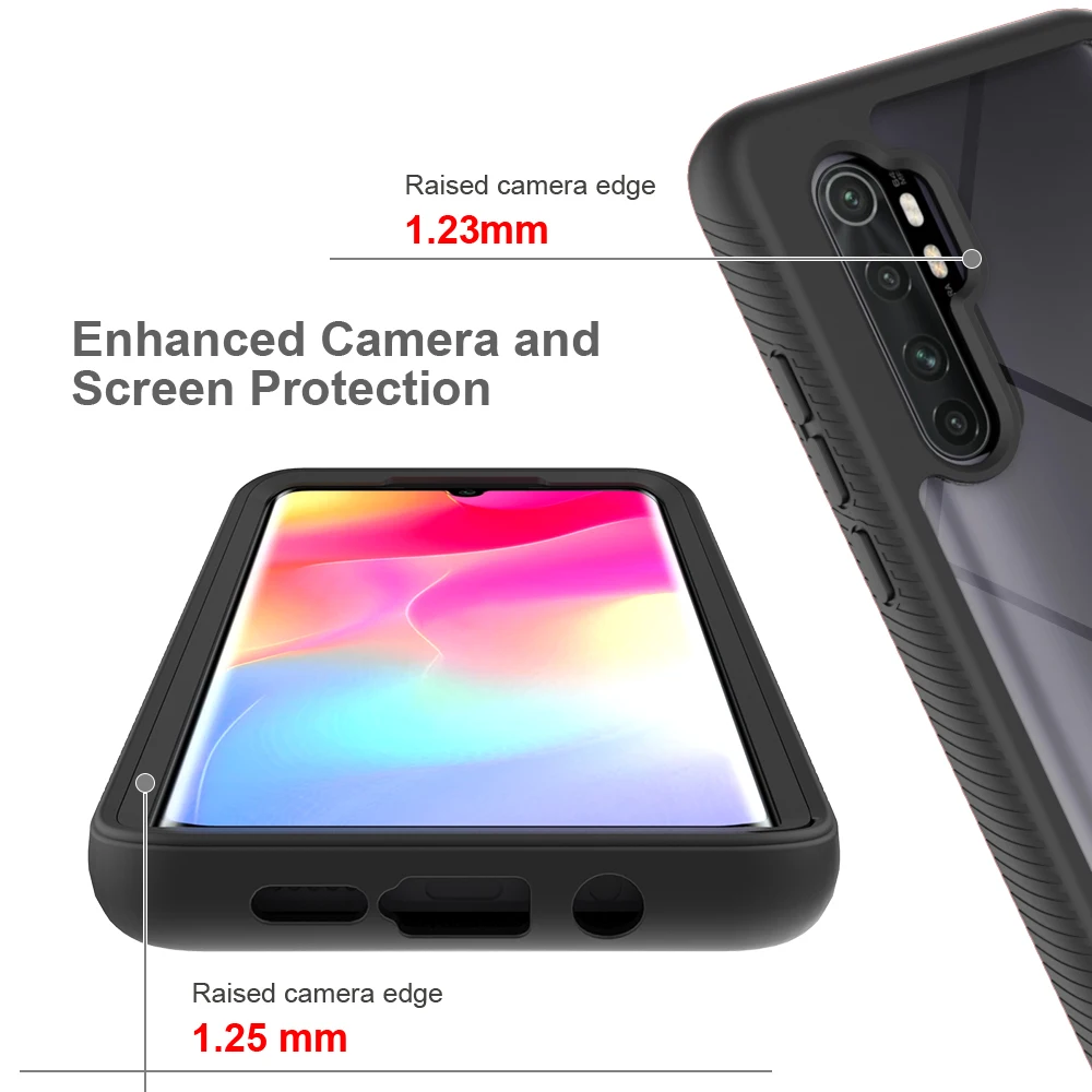 360 heavy armor transparent phone case for xiaomi redmi 9c 9a 9 note 10 lite poco m2 k20 9t 8 pro silicone shockproof back cover free global shipping