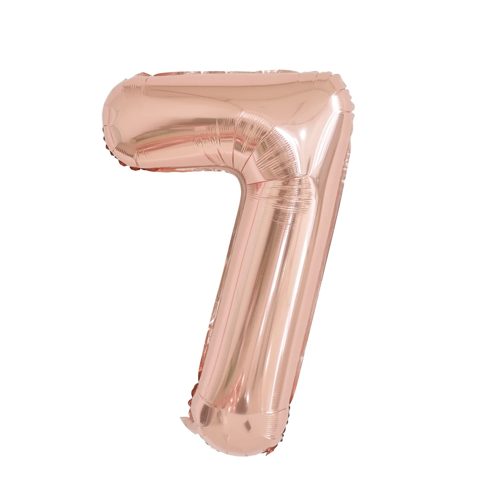 40inch rosegold 7 Розовое золото инкрустация круглый Количество шариков воздушные шары на день рождения вечерние украшения Дети партии ИД Mubarak Globos Babyshower воздушный шар - Цвет: 40inch rosegold 7