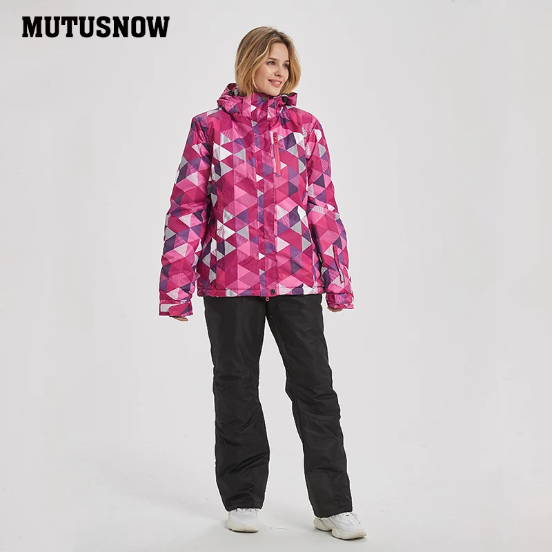 Новинка 2020 лыжный костюм Женская горная лыжная куртка + штаны для сноуборда