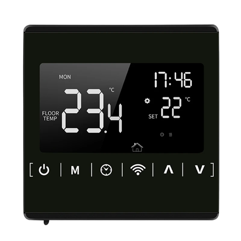 

Wifi 16A Electric Heating Thermostat Room Temperature Remote Control AC85~250V 203F