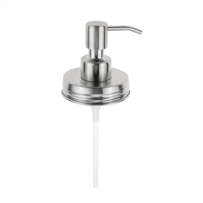 1pc Hand Lids Stainless Steel Bathroom Rustproof Rustic Soap Pump Head Farmhouse Shampoo Accessories Kitchen For Mason Jar |