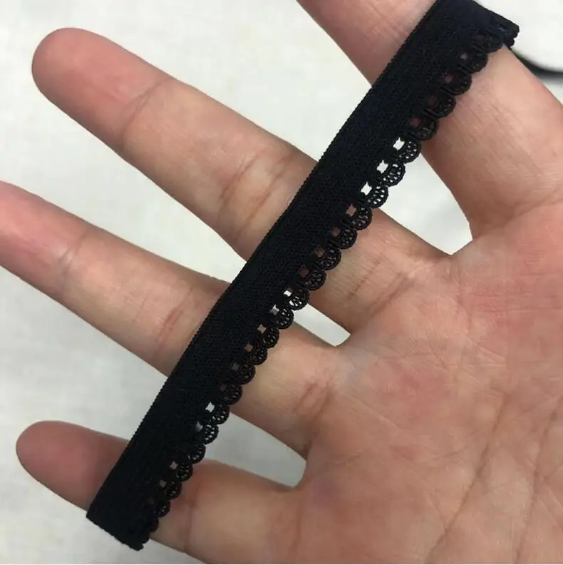 width 10mm 5 метров тонкая эластичная кружевная лента короткое белье кружевная Лента отделка шитье 10 мм ширина DIY Одежда Нижнее белье аксессуары - Цвет: width 10mm