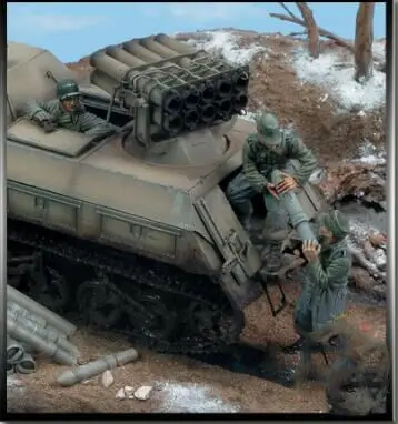 Unassambled 1/35 Panzer Экипаж включает 3 человек (без бака) статуэтка в виде набор