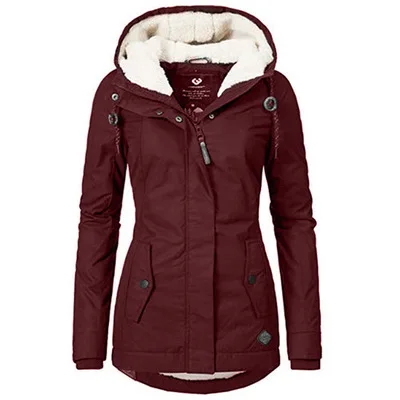 

winter Hot and selling velvet thickened hooded cotton clothes are produced